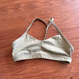 Light green fleo sports bra